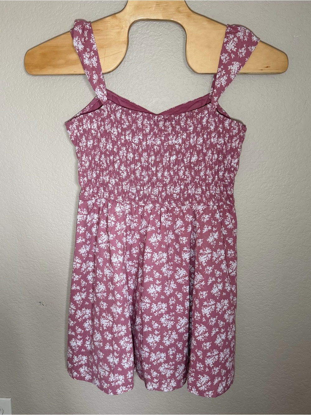 Trixxi Mauve Pink Floral Smocked Sundress